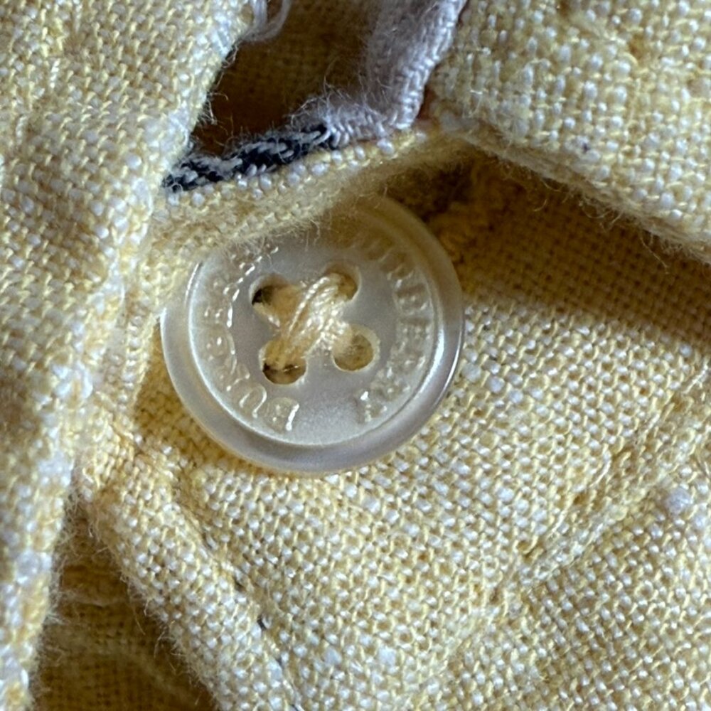 Burberry Brit Mens Long Sleeve Button Shirt Yellow Nova Check Flip Cuff Sz 2XL - Picture 8 of 13